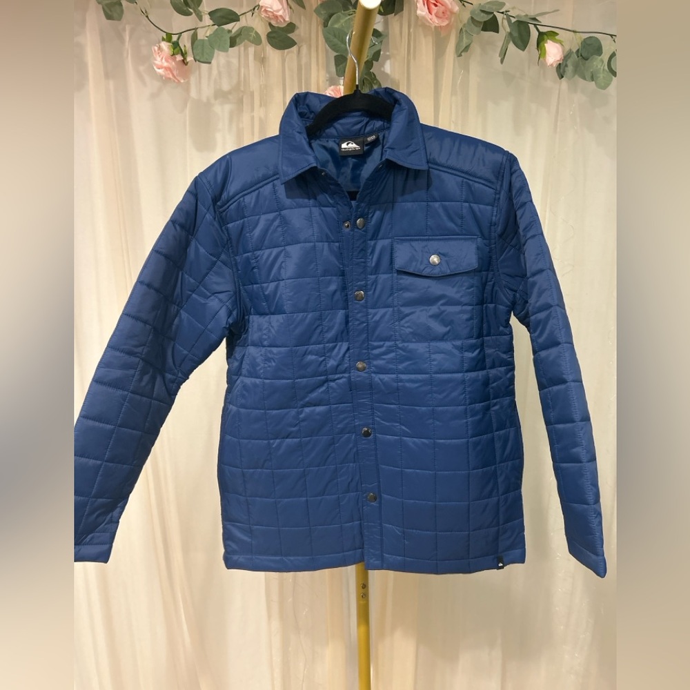 Quiksilver Navy Quilted Shirt Jacket
